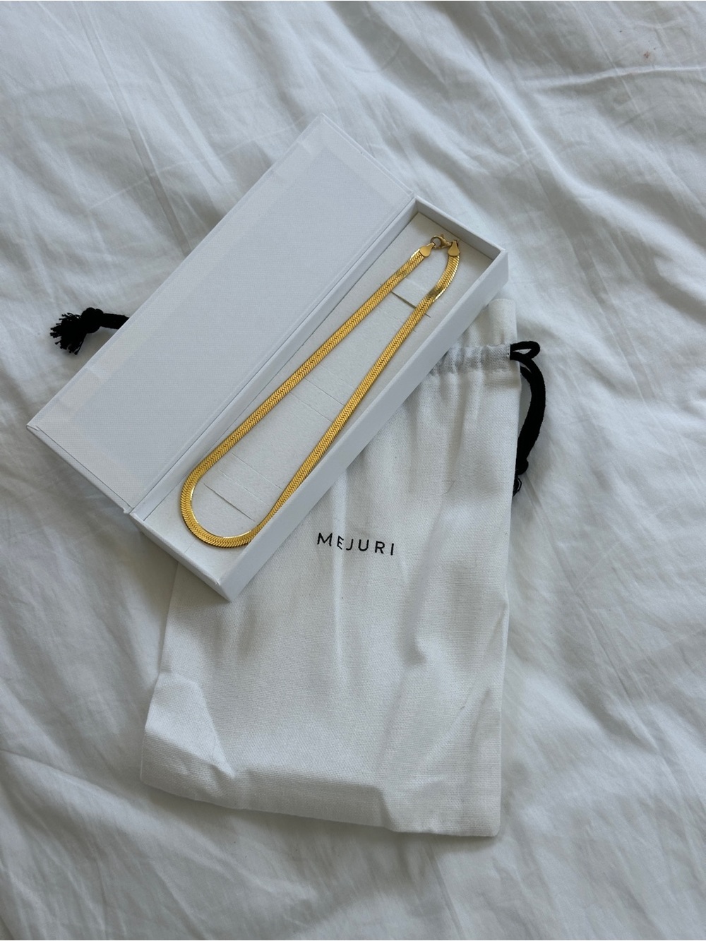 Mejuri Gold Vermil Herringbone Chain Necklace